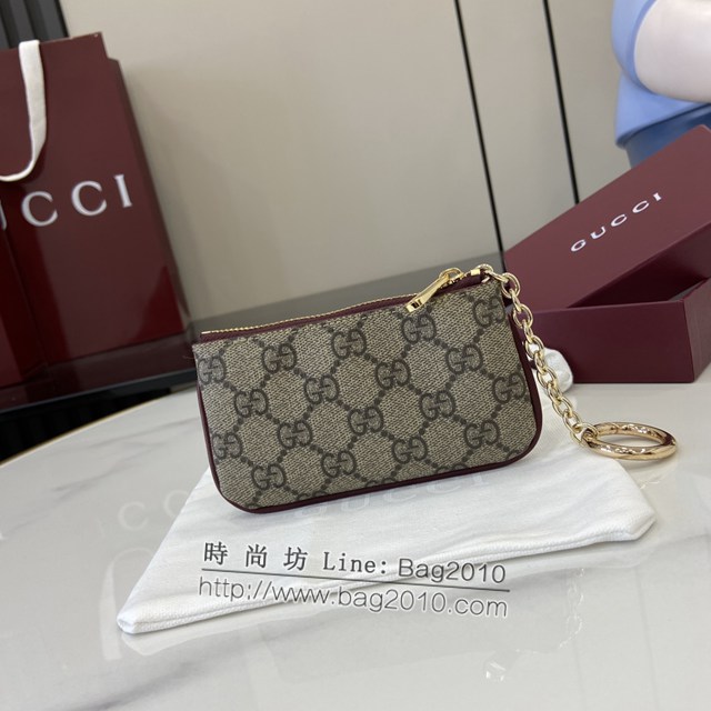 Gucci專櫃古馳最新款飾熊貓細節GG迷你錢包零錢包 jh2030型號：818768